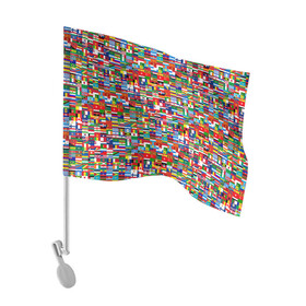 Флаг для автомобиля с принтом ФЛАГИ в Белгороде, 100% полиэстер | Размер: 30*21 см | pattern | материки | мир | паттерн | страны | текстура | флаги | флаги мира | флажки