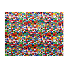 Обложка для студенческого билета с принтом ФЛАГИ в Белгороде, натуральная кожа | Размер: 11*8 см; Печать на всей внешней стороне | pattern | материки | мир | паттерн | страны | текстура | флаги | флаги мира | флажки