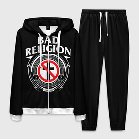 Мужской костюм 3D с принтом Bad Religion в Белгороде, 100% полиэстер | Манжеты и пояс оформлены тканевой резинкой, двухслойный капюшон со шнурком для регулировки, карманы спереди | bad religion | hardcore | punk | группы | музыка | панк | панк рок | рок