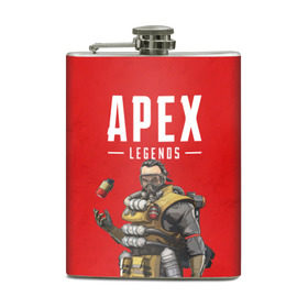 Фляга с принтом CAUSTIC APEX LEGENDS в Белгороде, металлический корпус | емкость 0,22 л, размер 125 х 94 мм. Виниловая наклейка запечатывается полностью | apex | caustic | legend | legends | titanfall | апекс | арех | бангалор | бладхаунд | гибралтар | каустик | лайфлайн | ледженд | леджендс | мираж | орех | рэйф