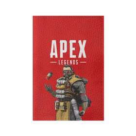 Обложка для паспорта матовая кожа с принтом CAUSTIC APEX LEGENDS в Белгороде, натуральная матовая кожа | размер 19,3 х 13,7 см; прозрачные пластиковые крепления | Тематика изображения на принте: apex | caustic | legend | legends | titanfall | апекс | арех | бангалор | бладхаунд | гибралтар | каустик | лайфлайн | ледженд | леджендс | мираж | орех | рэйф