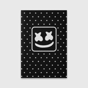 Обложка для паспорта матовая кожа с принтом MARSHMELLO в Белгороде, натуральная матовая кожа | размер 19,3 х 13,7 см; прозрачные пластиковые крепления | Тематика изображения на принте: marsh | marshmallow | marshmello | marshmelo | mello | music | smile | диджей | лого | маршмеллов | маршмеллоу | маршмеллу | маршмело | маршмелов | маршмелоу | музыка | музыкант | рожица | трэп | улыбка | хаус