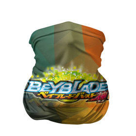 Бандана-труба 3D с принтом beyblade логотип в Белгороде, 100% полиэстер, ткань с особыми свойствами — Activecool | плотность 150‒180 г/м2; хорошо тянется, но сохраняет форму | Тематика изображения на принте: beyblade | beyblade burst | tomy beyblade | бейблэйд бердс | бейблэйд берст