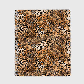 Тетрадь с принтом Леопард в Белгороде, 100% бумага | 48 листов, плотность листов — 60 г/м2, плотность картонной обложки — 250 г/м2. Листы скреплены сбоку удобной пружинной спиралью. Уголки страниц и обложки скругленные. Цвет линий — светло-серый
 | camouflage | cat | disguise | fashion | illustration | jungle | leopard | predator | skin | spots | style | wild | youth | графика | джунгли | дикий | иллюстрация | камуфляж | картинка | кошка | леопард | маскировка | мода | молодежная | пятна | рисунок |