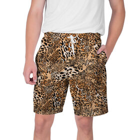 Мужские шорты 3D с принтом Леопард в Белгороде,  полиэстер 100% | прямой крой, два кармана без застежек по бокам. Мягкая трикотажная резинка на поясе, внутри которой широкие завязки. Длина чуть выше колен | camouflage | cat | disguise | fashion | illustration | jungle | leopard | predator | skin | spots | style | wild | youth | графика | джунгли | дикий | иллюстрация | камуфляж | картинка | кошка | леопард | маскировка | мода | молодежная | пятна | рисунок |