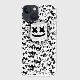 Чехол для iPhone 13 mini с принтом MARSHMELLO в Белгороде,  |  | Тематика изображения на принте: fortnite marshmello | friend marshmello | happy marshmello | marshmallow anne | marshmello | marshmello bastille | marshmello marie | spotlight marshmello.