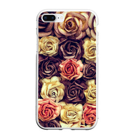 Чехол для iPhone 7Plus/8 Plus матовый с принтом Шоколадные розы в Белгороде, Силикон | Область печати: задняя сторона чехла, без боковых панелей | Тематика изображения на принте: бабушке | девочке | девушке | дочке | желтые цветы | женщине | маме | подруге | природа | розовые цветы | розы | сестре | теще | тюльпаны | цветы