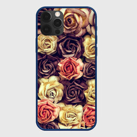 Чехол для iPhone 12 Pro с принтом Шоколадные розы в Белгороде, силикон | область печати: задняя сторона чехла, без боковых панелей | Тематика изображения на принте: бабушке | девочке | девушке | дочке | желтые цветы | женщине | маме | подруге | природа | розовые цветы | розы | сестре | теще | тюльпаны | цветы