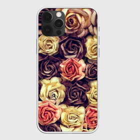 Чехол для iPhone 12 Pro Max с принтом Шоколадные розы в Белгороде, Силикон |  | бабушке | девочке | девушке | дочке | желтые цветы | женщине | маме | подруге | природа | розовые цветы | розы | сестре | теще | тюльпаны | цветы