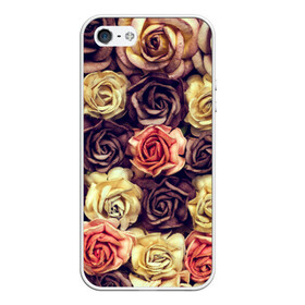 Чехол для iPhone 5/5S матовый с принтом Шоколадные розы в Белгороде, Силикон | Область печати: задняя сторона чехла, без боковых панелей | бабушке | девочке | девушке | дочке | желтые цветы | женщине | маме | подруге | природа | розовые цветы | розы | сестре | теще | тюльпаны | цветы
