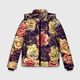 Зимняя куртка для мальчиков 3D с принтом Шоколадные розы в Белгороде, ткань верха — 100% полиэстер; подклад — 100% полиэстер, утеплитель — 100% полиэстер | длина ниже бедра, удлиненная спинка, воротник стойка и отстегивающийся капюшон. Есть боковые карманы с листочкой на кнопках, утяжки по низу изделия и внутренний карман на молнии. 

Предусмотрены светоотражающий принт на спинке, радужный светоотражающий элемент на пуллере молнии и на резинке для утяжки | бабушке | девочке | девушке | дочке | желтые цветы | женщине | маме | подруге | природа | розовые цветы | розы | сестре | теще | тюльпаны | цветы