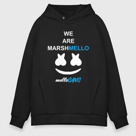 Мужское худи Oversize хлопок с принтом Marshmello (MELLOGANG) в Белгороде, френч-терри — 70% хлопок, 30% полиэстер. Мягкий теплый начес внутри —100% хлопок | боковые карманы, эластичные манжеты и нижняя кромка, капюшон на магнитной кнопке | christopher comstock | dj | marshmello | music | диджей | клубная музыка | клубняк | крис комсток | логотип | маршмеллоу | музыка