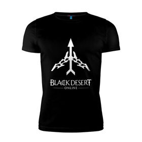 Мужская футболка премиум с принтом BLACK DESERT в Белгороде, 92% хлопок, 8% лайкра | приталенный силуэт, круглый вырез ворота, длина до линии бедра, короткий рукав | 