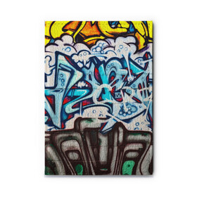 Обложка для автодокументов с принтом Graffiti в Белгороде, натуральная кожа |  размер 19,9*13 см; внутри 4 больших “конверта” для документов и один маленький отдел — туда идеально встанут права | Тематика изображения на принте: grafity | paint | street art | urban | город | граффити | искусство | кирпичи | краски | рисунки | стена | улицы | уличное искусство