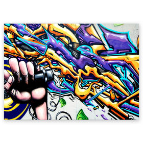 Поздравительная открытка с принтом NEON GRAFFITI в Белгороде, 100% бумага | плотность бумаги 280 г/м2, матовая, на обратной стороне линовка и место для марки
 | Тематика изображения на принте: grafity | paint | street art | urban | город | граффити | искусство | кирпичи | краски | рисунки | стена | улицы | уличное искусство