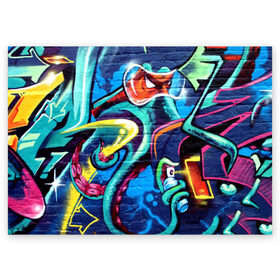 Поздравительная открытка с принтом STREET FASHION в Белгороде, 100% бумага | плотность бумаги 280 г/м2, матовая, на обратной стороне линовка и место для марки
 | Тематика изображения на принте: grafity | paint | street art | urban | город | граффити | искусство | кирпичи | краски | рисунки | стена | улицы | уличное искусство