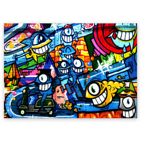 Поздравительная открытка с принтом GRAFFITI EXCLUSIVE в Белгороде, 100% бумага | плотность бумаги 280 г/м2, матовая, на обратной стороне линовка и место для марки
 | grafity | paint | street art | urban | город | граффити | искусство | кирпичи | краски | рисунки | стена | улицы | уличное искусство