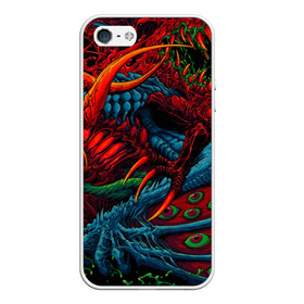 Чехол для iPhone 5/5S матовый с принтом CS GOHYPER BEAST в Белгороде, Силикон | Область печати: задняя сторона чехла, без боковых панелей | awp | counter strike | cyber sport | game | hyper beast | skin | sport | авп | игры | скин | скоростной зверь