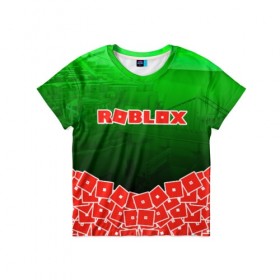Детская футболка 3D с принтом ROBLOX в Белгороде, 100% гипоаллергенный полиэфир | прямой крой, круглый вырез горловины, длина до линии бедер, чуть спущенное плечо, ткань немного тянется | Тематика изображения на принте: roblox | roblox com | roblox gaming | roblox simulator | роблокс | роблокс roblox.