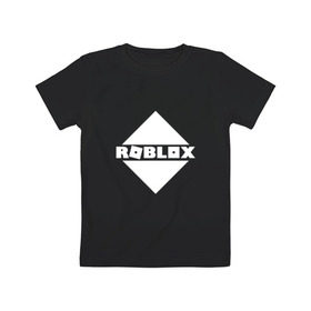 Детская футболка хлопок с принтом ROBLOX в Белгороде, 100% хлопок | круглый вырез горловины, полуприлегающий силуэт, длина до линии бедер | roblox | roblox com | roblox gaming | roblox simulator | роблокс | роблокс roblox.