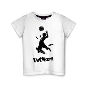 Детская футболка хлопок с принтом Haikyuu!! Shouyou Hinata в Белгороде, 100% хлопок | круглый вырез горловины, полуприлегающий силуэт, длина до линии бедер | haikyuu | shouyou hinata | волейбол | волейбол аниме | шоё хината