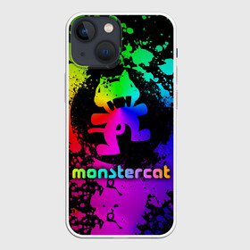 Чехол для iPhone 13 mini с принтом Monstercat в Белгороде,  |  | monstercat | клуб | клубная музыка | кот | котенок | кошка | лейбл | монстар | монстар кет | монстер | музыка | танцевальная музыка | электронная | электронная музыка