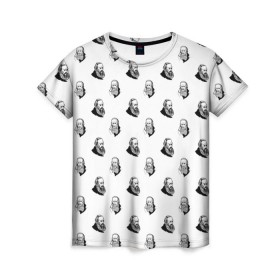 Женская футболка 3D с принтом Достоевский в Белгороде, 100% полиэфир ( синтетическое хлопкоподобное полотно) | прямой крой, круглый вырез горловины, длина до линии бедер | 