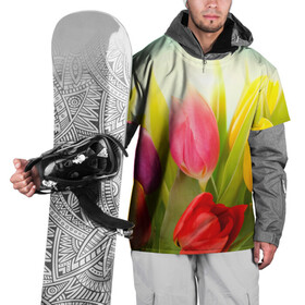 Накидка на куртку 3D с принтом Тюльпаны в Белгороде, 100% полиэстер |  | бабушке | девочке | девушке | дочке | желтые цветы | женщине | маме | подруге | природа | розовые цветы | розы | сестре | теще | тюльпаны | цветы