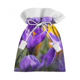 Подарочный 3D мешок с принтом Фиолетовые цветы в Белгороде, 100% полиэстер | Размер: 29*39 см | бабушке | девочке | девушке | дочке | желтые цветы | женщине | маме | подруге | природа | розовые цветы | розы | сестре | теще | тюльпаны | цветы