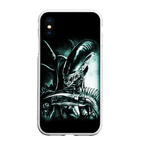 Чехол для iPhone XS Max матовый с принтом Чужой в Белгороде, Силикон | Область печати: задняя сторона чехла, без боковых панелей | alien | aliens | xenomorph | ксеноморф | монстры | ужасы | чужие | чужой