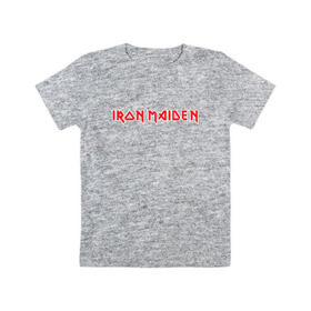 Детская футболка хлопок с принтом Iron Maiden в Белгороде, 100% хлопок | круглый вырез горловины, полуприлегающий силуэт, длина до линии бедер | heavy metal | iron maiden | metal | music