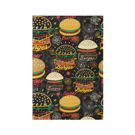 Обложка для паспорта матовая кожа с принтом Гамбургеры в Белгороде, натуральная матовая кожа | размер 19,3 х 13,7 см; прозрачные пластиковые крепления | Тематика изображения на принте: hamburgers | sandwic | булочка | бутерброды | быстрая | гамбургер | гамбургеры | геометрический | графика | еда | зелень | иллюстрация | картинка | кунжут | мода | мясо | надпись | орнамент | рисунок | свежий