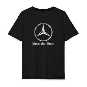 Мужская футболка хлопок Oversize с принтом MERCEDES-BENZ AMG в Белгороде, 100% хлопок | свободный крой, круглый ворот, “спинка” длиннее передней части | amg | auto | mercedes | sport | авто | автомобиль | автомобильные | амг | бренд | марка | машины | мерседес | спорт