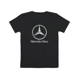 Детская футболка хлопок с принтом MERCEDES-BENZ AMG в Белгороде, 100% хлопок | круглый вырез горловины, полуприлегающий силуэт, длина до линии бедер | amg | auto | mercedes | sport | авто | автомобиль | автомобильные | амг | бренд | марка | машины | мерседес | спорт