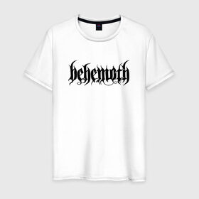 Мужская футболка хлопок с принтом Behemoth в Белгороде, 100% хлопок | прямой крой, круглый вырез горловины, длина до линии бедер, слегка спущенное плечо. | behemoth | black | blackened death