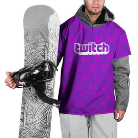 Накидка на куртку 3D с принтом Twitch в Белгороде, 100% полиэстер |  | Тематика изображения на принте: game | gamer | logo | twitch | twitties | игры | логотип | надписи | стрим | твитч | текстура