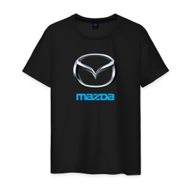 Мужская футболка хлопок с принтом MAZDA в Белгороде, 100% хлопок | прямой крой, круглый вырез горловины, длина до линии бедер, слегка спущенное плечо. | auto | mazda | sport | авто | автомобиль | автомобильные | бренд | мазда | марка | машины | спорт