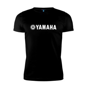 Мужская футболка премиум с принтом YAMAHA в Белгороде, 92% хлопок, 8% лайкра | приталенный силуэт, круглый вырез ворота, длина до линии бедра, короткий рукав | bike | moto | motorcycle | r1 | r6 | yamaha | байк | мото | мотоциклы | ямаха