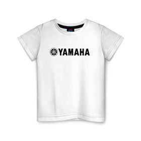 Детская футболка хлопок с принтом YAMAHA в Белгороде, 100% хлопок | круглый вырез горловины, полуприлегающий силуэт, длина до линии бедер | bike | moto | motorcycle | r1 | r6 | yamaha | байк | мото | мотоциклы | ямаха