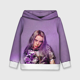 Детская толстовка 3D с принтом Billie Eilish в Белгороде, 100% полиэстер | двухслойный капюшон со шнурком для регулировки, мягкие манжеты на рукавах и по низу толстовки, спереди карман-кенгуру с мягким внутренним слоем | billie eilish | lovely | music | ocean eyes | pop | билли айлиш | девушка | музыка | океан | поп | эйлиш | элиш