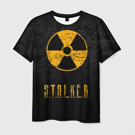 Мужская футболка 3D с принтом S.T.A.L.K.E.R. в Белгороде, 100% полиэфир | прямой крой, круглый вырез горловины, длина до линии бедер | Тематика изображения на принте: anomaly | bandit | chernobyl | logo | pripyat | shadow of chernobyl | stalker | stalker 2 | zone | аномалия | бандиты | зона | лого | меченый | припять | сталкер | сталкер 2 | тени чернобыля | чернобыль | чистое небо