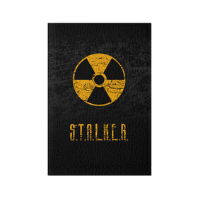 Обложка для паспорта матовая кожа с принтом S.T.A.L.K.E.R. в Белгороде, натуральная матовая кожа | размер 19,3 х 13,7 см; прозрачные пластиковые крепления | anomaly | bandit | chernobyl | logo | pripyat | shadow of chernobyl | stalker | stalker 2 | zone | аномалия | бандиты | зона | лого | меченый | припять | сталкер | сталкер 2 | тени чернобыля | чернобыль | чистое небо