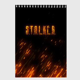 Скетчбук с принтом S T A L K E R в Белгороде, 100% бумага
 | 48 листов, плотность листов — 100 г/м2, плотность картонной обложки — 250 г/м2. Листы скреплены сверху удобной пружинной спиралью | anomaly | bandit | chernobyl | logo | pripyat | shadow of chernobyl | stalker | stalker 2 | zone | аномалия | бандиты | зона | лого | меченый | припять | сталкер | сталкер 2 | тени чернобыля | чернобыль | чистое небо