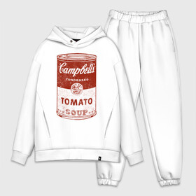 Мужской костюм хлопок OVERSIZE с принтом Банка с супом Кэмпбелл в Белгороде,  |  | campbell’s soup | pop art | popart | арт | банка с супом кэмпбелл | банки с супом кэмпбелл | большая банка супа кэмпбелл с открывашкой | поп арт | суп кэмпбелл | энди уорхол