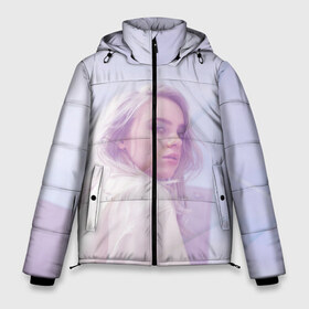 Мужская зимняя куртка 3D с принтом Pink Billie Eilish в Белгороде, верх — 100% полиэстер; подкладка — 100% полиэстер; утеплитель — 100% полиэстер | длина ниже бедра, свободный силуэт Оверсайз. Есть воротник-стойка, отстегивающийся капюшон и ветрозащитная планка. 

Боковые карманы с листочкой на кнопках и внутренний карман на молнии. | billie eilish | lovely | music | ocean eyes | pop | билли айлиш | девушка | музыка | океан | поп | эйлиш | элиш