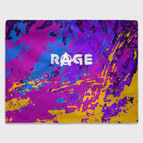 Плед 3D с принтом RAGE 2 в Белгороде, 100% полиэстер | закругленные углы, все края обработаны. Ткань не мнется и не растягивается | apocalypse | game | paints | rage | rage 2 | апокалипсис | безумие | брызги | игра | краски