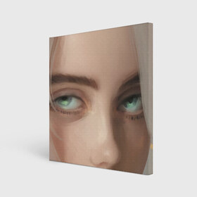 Холст квадратный с принтом Ocean Eyes в Белгороде, 100% ПВХ |  | billie eilish | lovely | music | ocean eyes | pop | билли айлиш | девушка | музыка | океан | поп | эйлиш | элиш