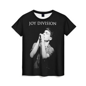 Женская футболка 3D с принтом Joy Division в Белгороде, 100% полиэфир ( синтетическое хлопкоподобное полотно) | прямой крой, круглый вырез горловины, длина до линии бедер | Тематика изображения на принте: ian curtis | joy division | joy division unknown pleasures | love will tear us apart | группы | иэн кёртис | пост панк | рок