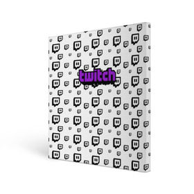 Холст квадратный с принтом Twitch в Белгороде, 100% ПВХ |  | game | gamer | logo | pattern | twitch | twitties | игры | логотип | паттерн | стрим | твитч | текстура