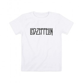 Детская футболка хлопок с принтом Led Zeppelin в Белгороде, 100% хлопок | круглый вырез горловины, полуприлегающий силуэт, длина до линии бедер | blues rock | heavy | led zeppelin | progressive hard rock